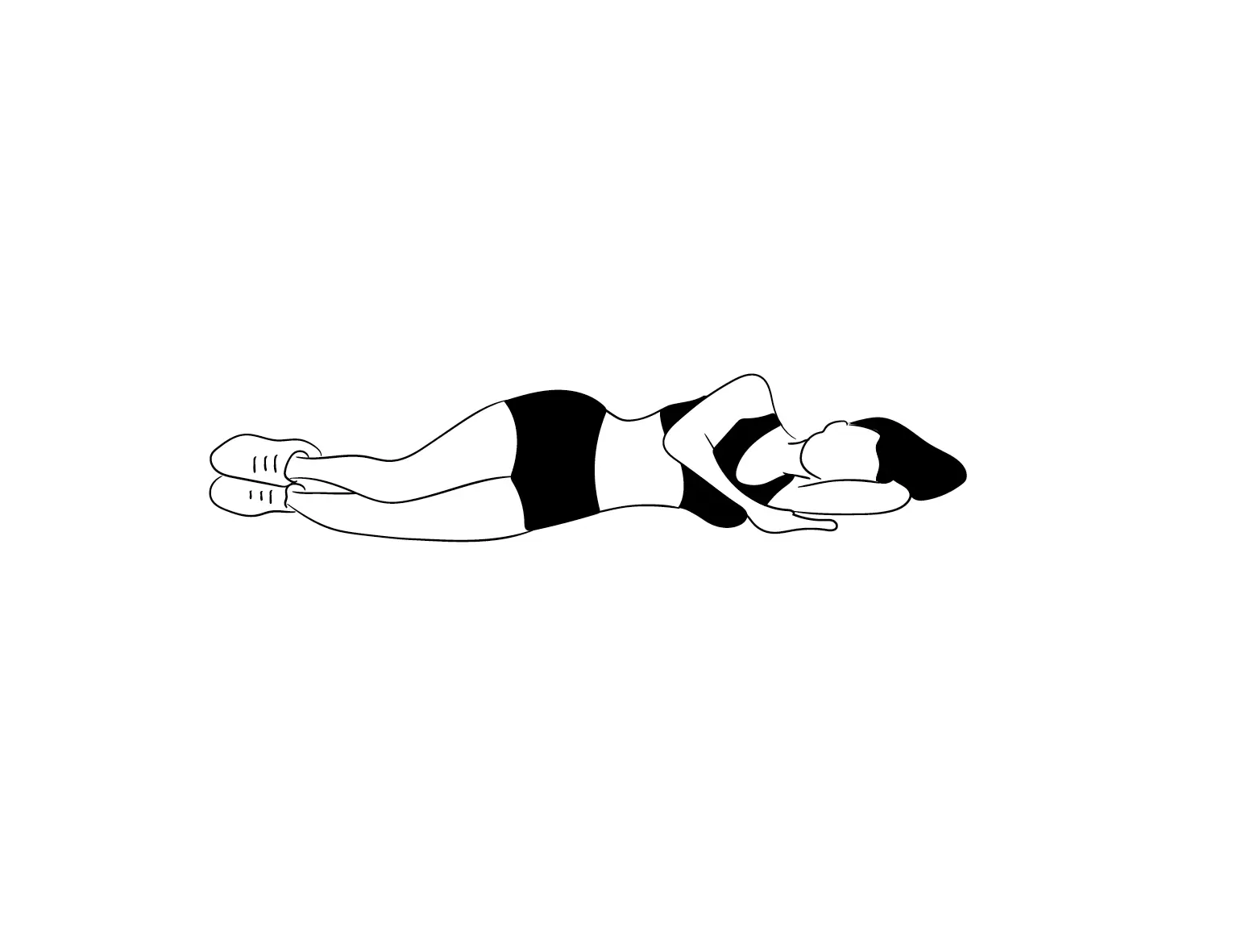 lady laying on side illustration