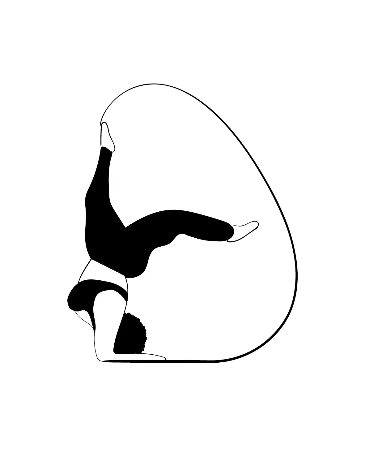 lady doing headstand illustration