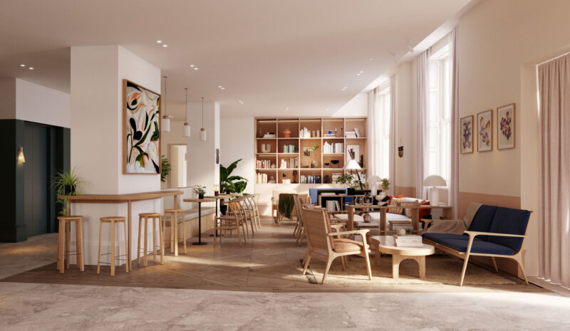 Lounge seating area